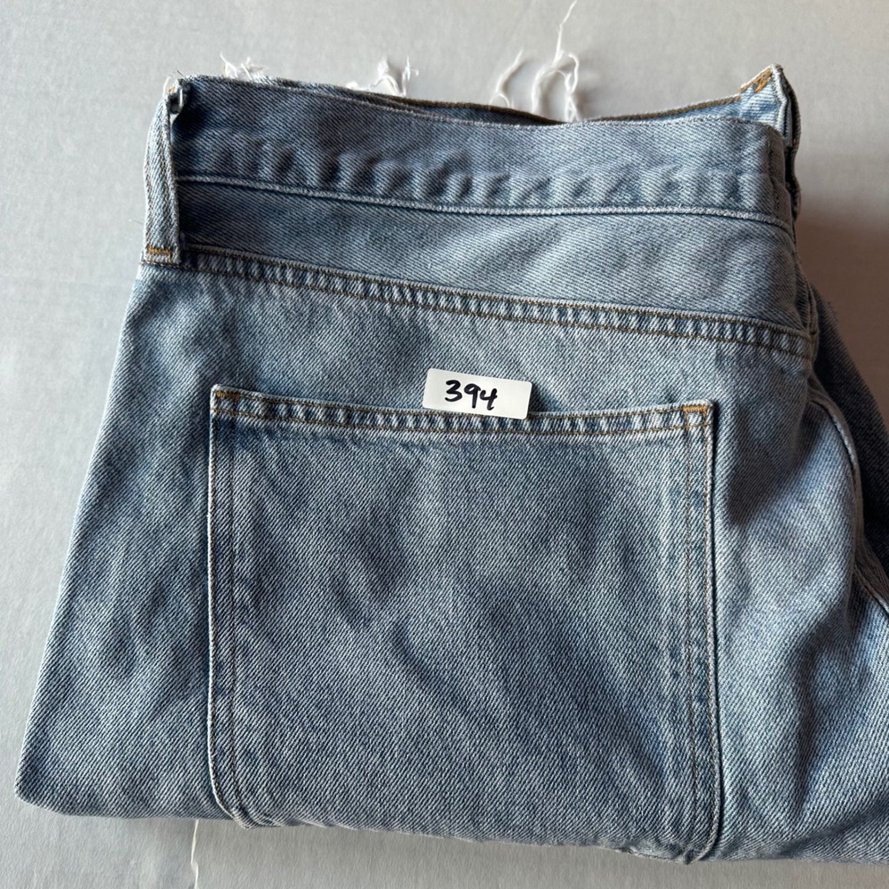 AGOLDE Criss Cross Straight Leg Jeans Light Wash Blue Size 34 - Picture 8 of 8